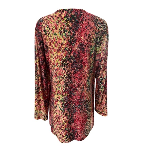 NEW Anne Klein Women's XL Pink Colorful V-Neck Work Casual Wrap Stretch Blouse - Picture 6 of 6